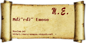 Móró Emese névjegykártya