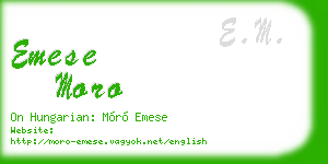 emese moro business card