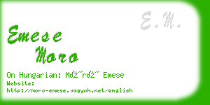 emese moro business card